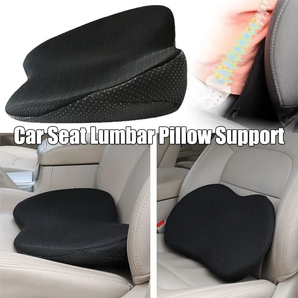 

2 in 1 Car Seat Cushion Breathable Multifunctional Memory Foam Seat Pad Comfort Pain Relief Lumbar Pillow Support