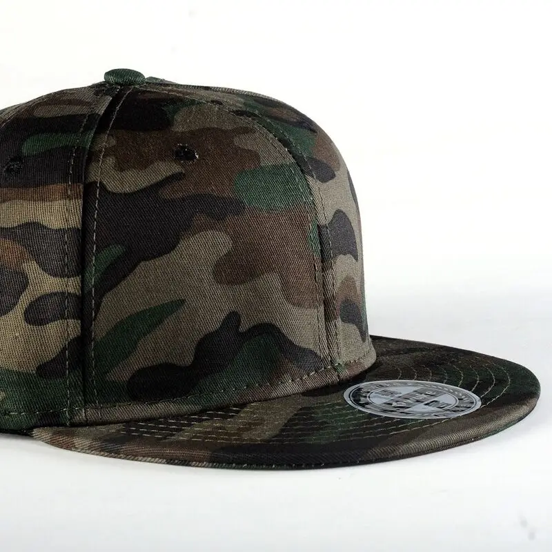 Boné de beisebol camuflado masculino e feminino, chapéu snapback hip-hop, 5 painéis, casquette, 18 estilos, verão