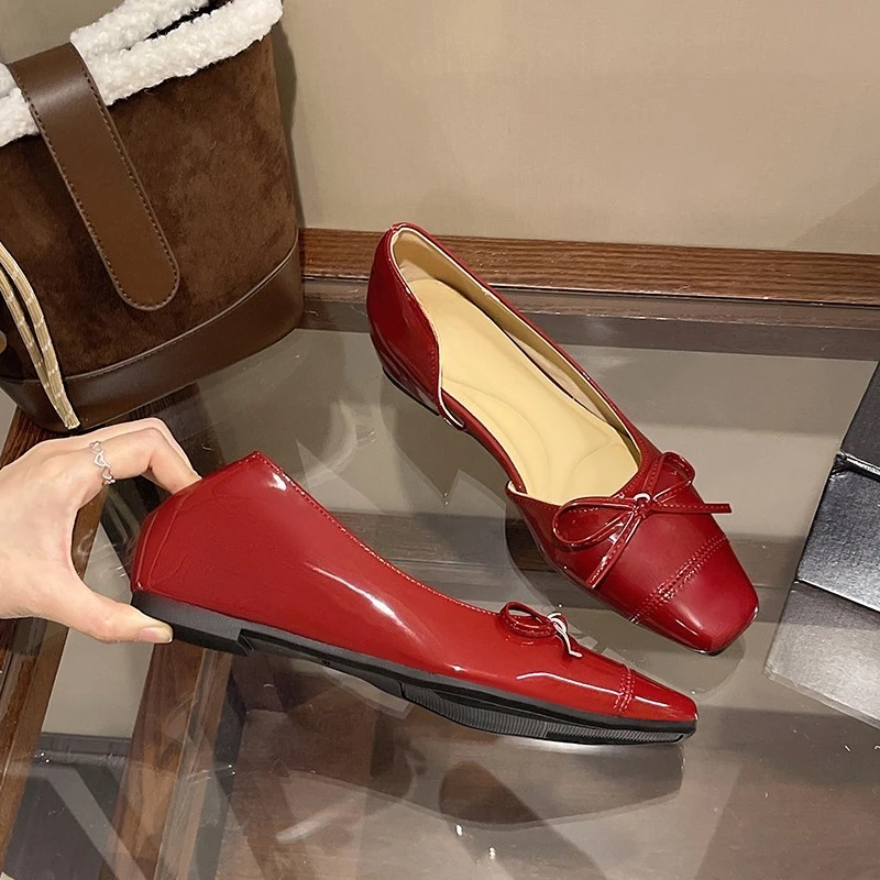

Versatile Bow French Heightened Single Shoes Women's 2026 New Gentle Low-heeled Shoes