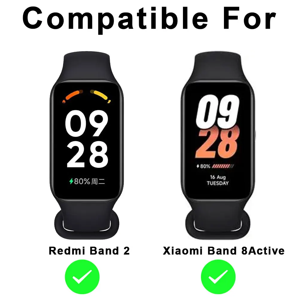 Correa de nailon para Redmi Band 2/Xiaomi Band 8, pulsera activa, reloj inteligente suave, accesorios de correa de reloj transpirable