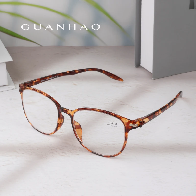 

GUANHAO Brand Reading Glasses For Women Clear Transparent Optical Hyperopia Presbyopic Glasses Universal Lightweight TR90 Frame
