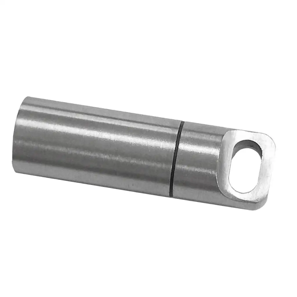 Survival Waterproof Capsule Alloy Mini Container Outdoor Pill Holder Pocket Pill Case for Camping Hiking