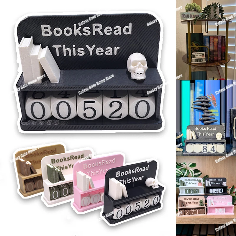 2026 Manual Bookself Counter Plastic Ornament Home Party Wedding Office Desktop Decorations Game Props Figurines Birthday Gifts