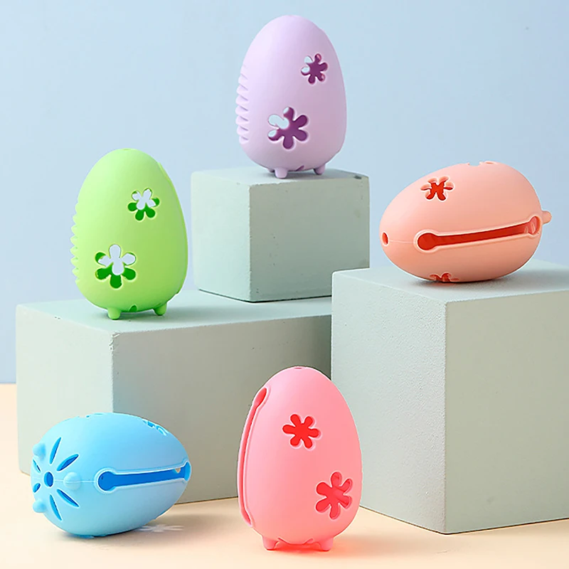 Portable Beauty Egg Holder, Caixa de armazenamento de esponja, silicone macio, sopro cosmético, estojo de secagem de limpeza, ferramenta de maquiagem, 1pc