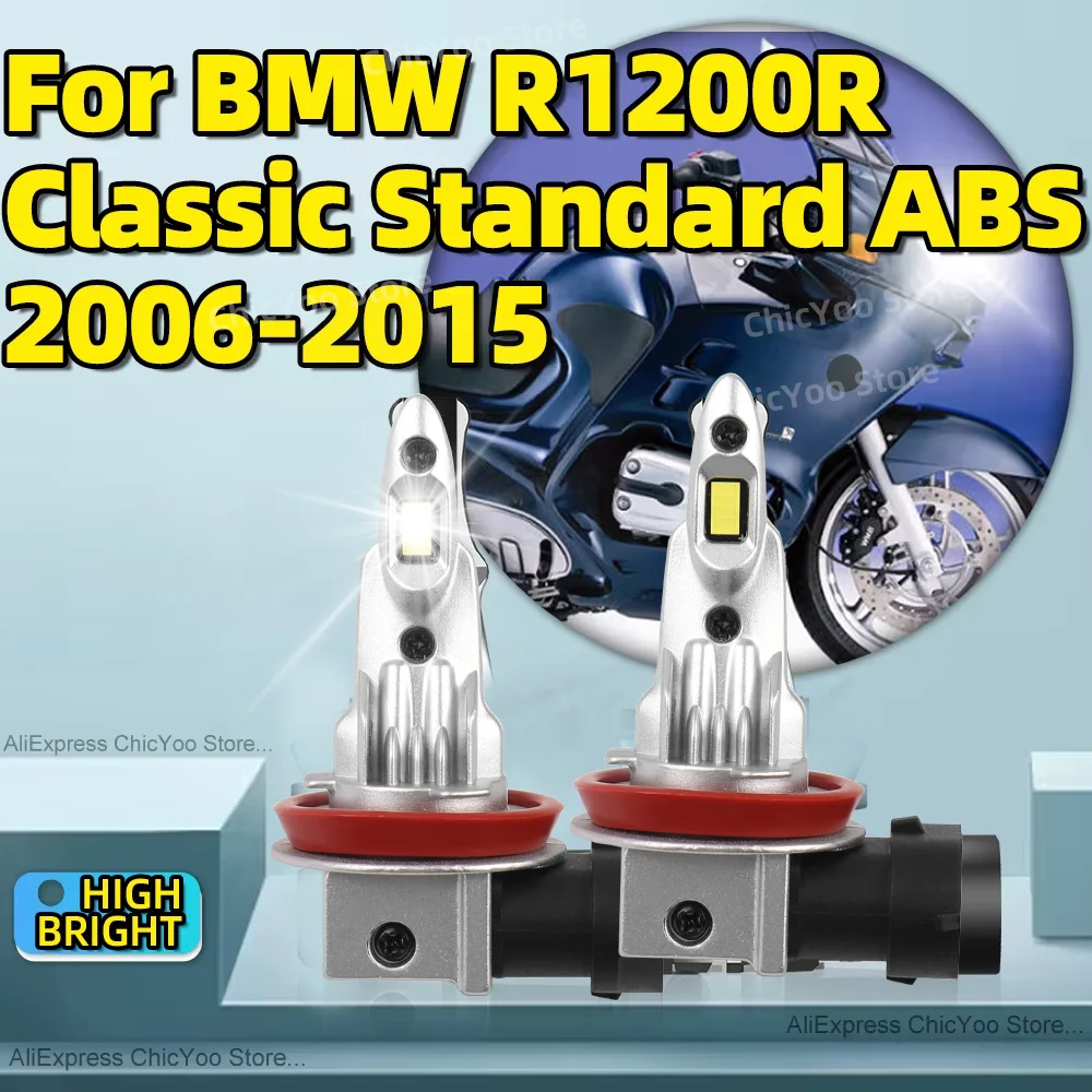 

120W Motorcycle LED Headlight H11 Lamp 6000K Bulb For BMW R1200R Classic Standard ABS 2006 2007 2008 2009 2010 2011 12 13 142015