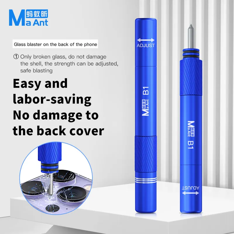 MAANT B1 Mobile Phone Back Cover Camera Glass Break Pen Non-slip Break Crack Demolishing Pen Repair Blasting Tools