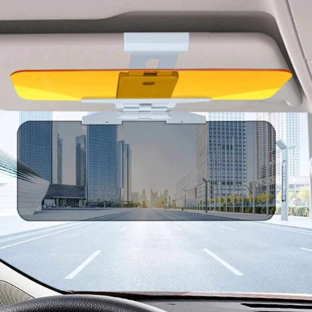 Polarized Car Sun Visor Adjustable UV Blocking Anti Glare Sun Visor Fold Flip Down 2 IN 1 HD Night Vision Goggle Driving Safety