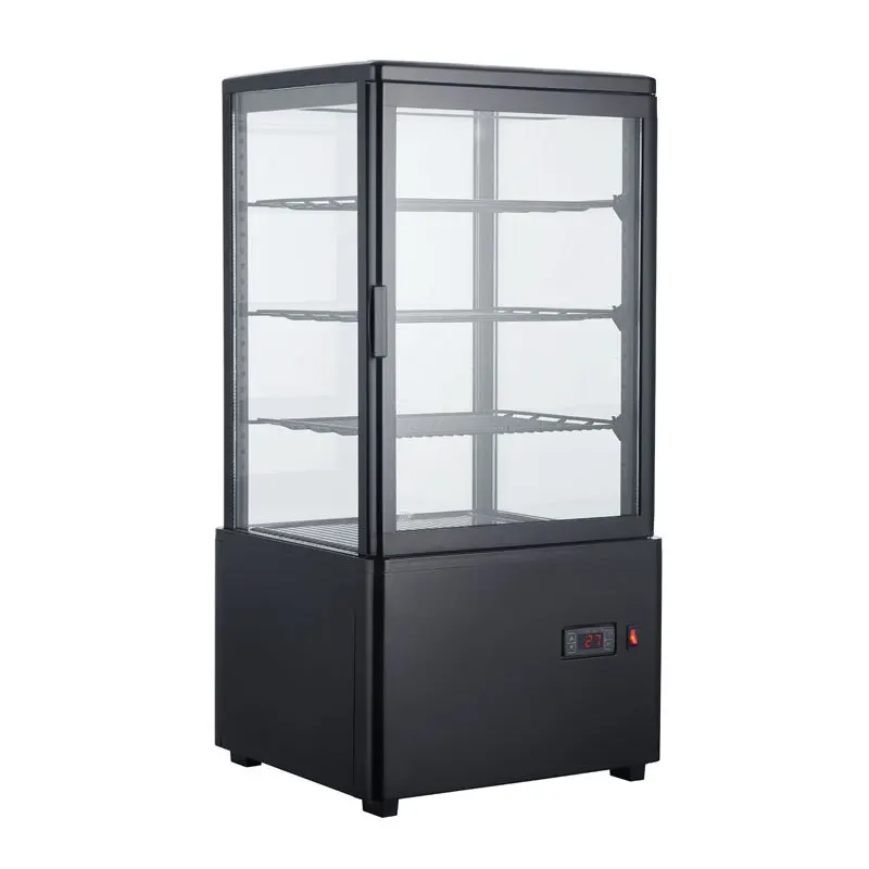 78L Four Side Glass Refrigerator,Beverage Beer Food Display Cabinet,Freezer,Vertical Freshness Cabinet