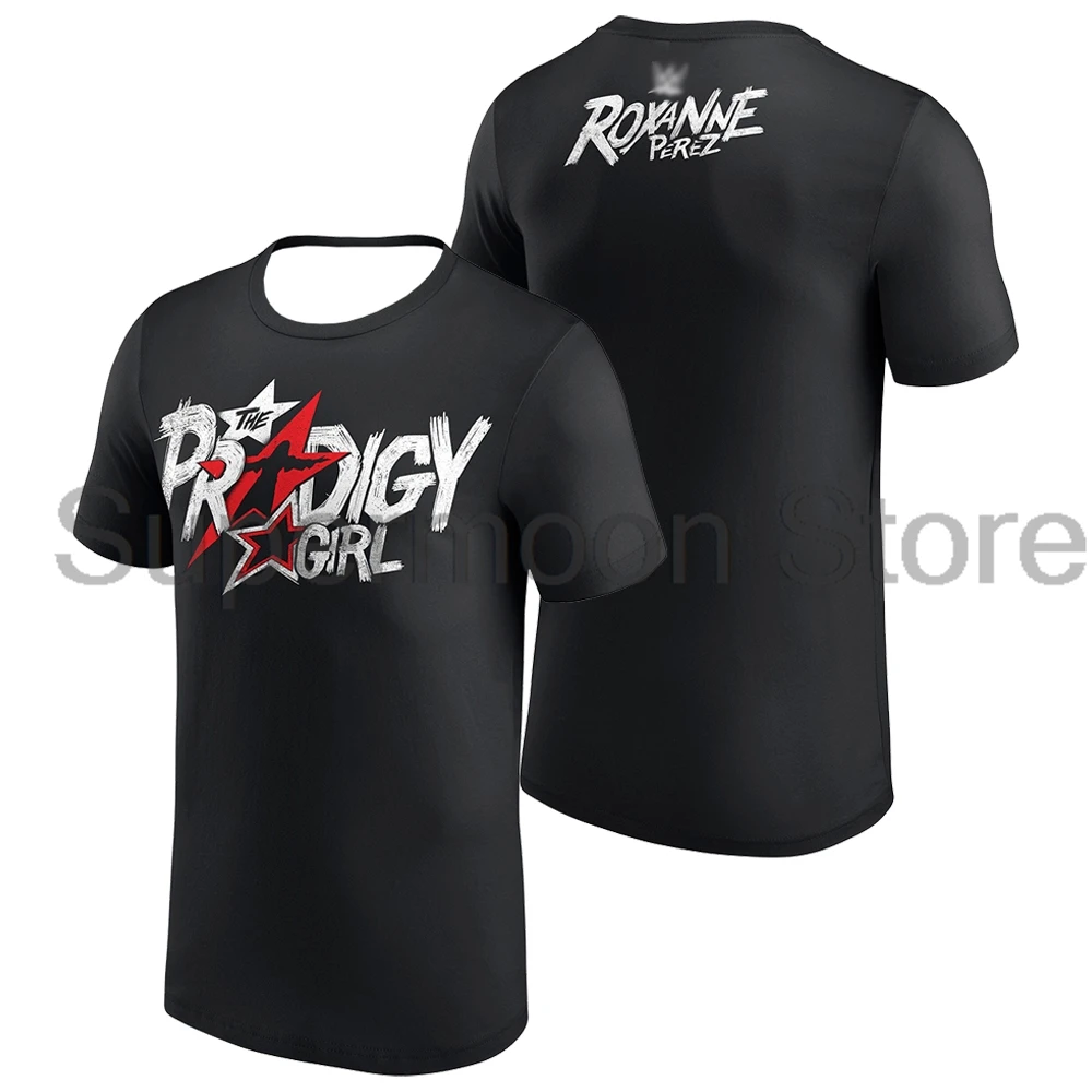 Men's Black Roxanne Perez The Prodigy Girl T-shirt Crewneck Short Sleeve Polyester Tee Women Outdoor Streetwear Tops