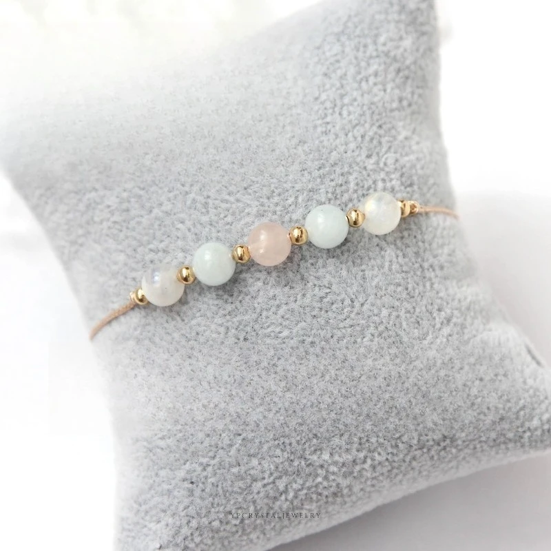 Custom Natural Healing Crystal Fertility Bracelet, Gift for First Time Mom To Be