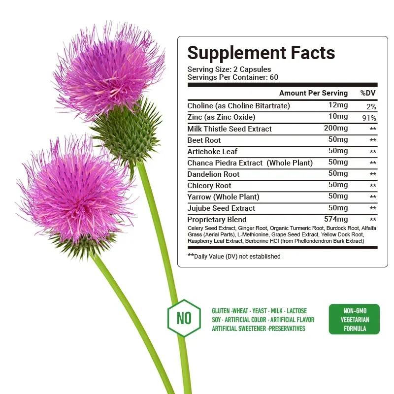 Liver Support  - Antioxidant Detoxifier Improves Liver Function Supports Fat Metabolism Cholesterol Lowering