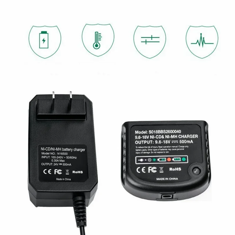 블랙 데커 Ni-Cd Ni-Mh 배터리 Hpb18 Hpb18-Ope Hpb12 Hpb14 DB18V Fsb18 Fs120Bx용 리튬 이온 9.6V-18V 다중 볼트 배터리 충전기