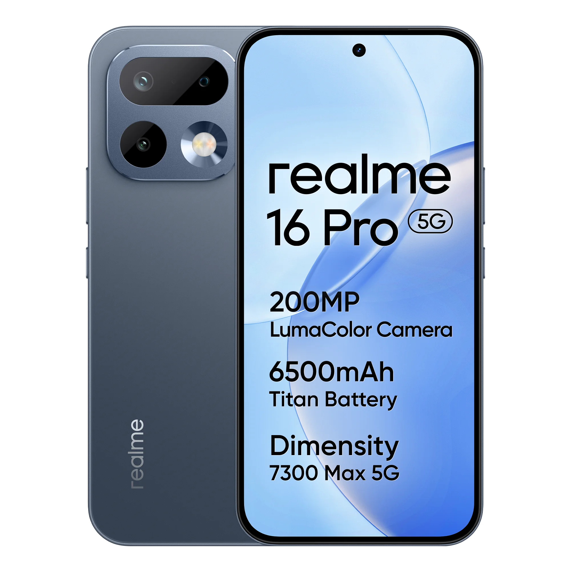 realme 16 Pro 5G Smartphone 200MP Caméra 6,78'' 144Hz AMOLED Affichage MTK Dimension 7300 MAX 6500mAh Batterie NFC
