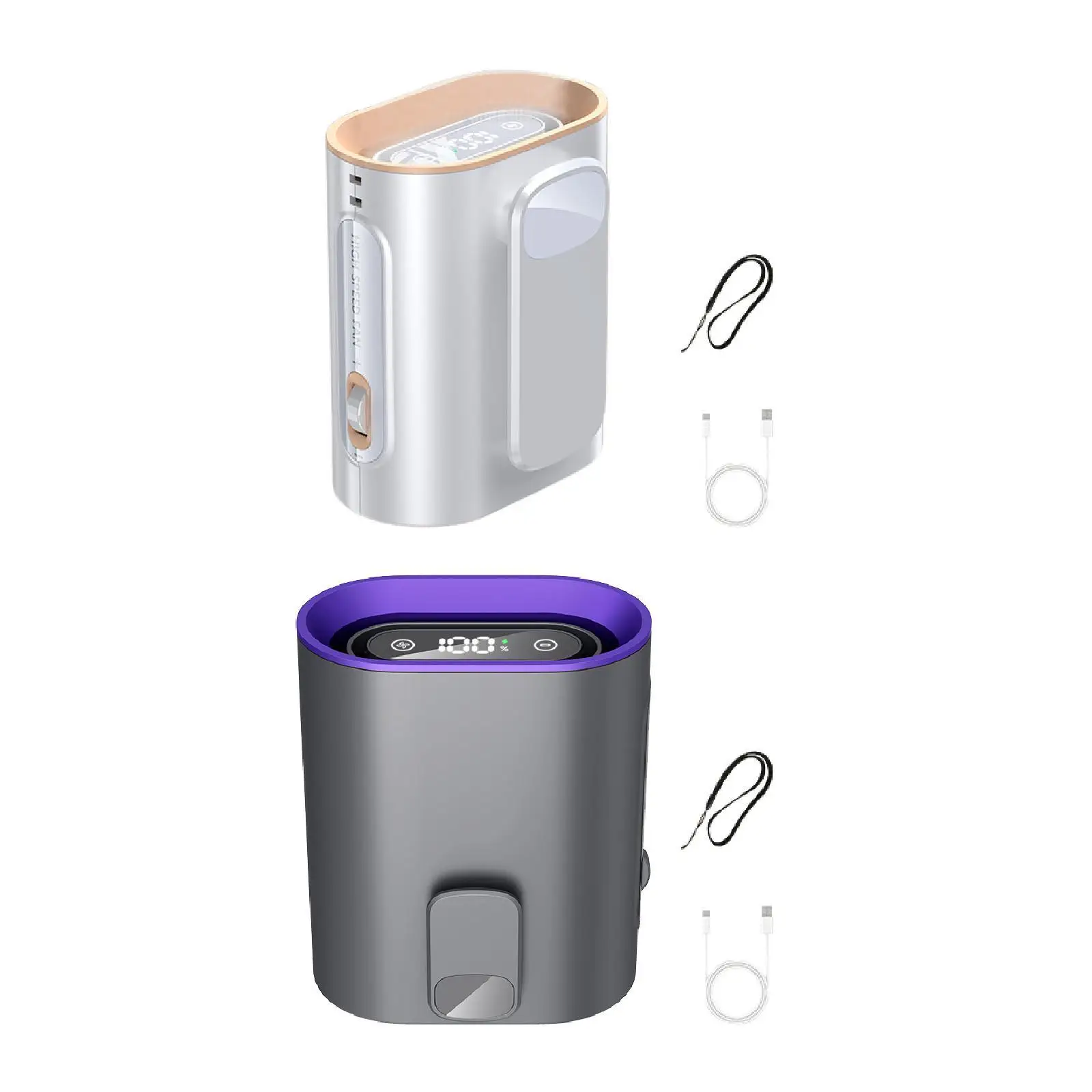 مشبك مروحة خصر محمول على قابلة لإعادة الشحن وخفيفة الوزن يمكن ارتداؤها بسرعة 100 سرعة قابلة للتعديل للسفر والتخييم والعمل الخارجي والمكتب والمنزل