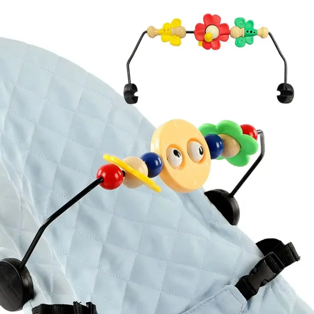 Cute Rocking Chair Brightly Colored Promotes Intellectual Development Babysitter Cradle Hanging Rattle Cartoon Wooden