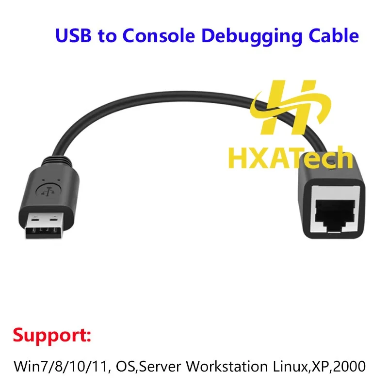 HXATech - USB to Console Debugging Cable switch router firewall Server Workstation debug Configuration Cable Converter Win11 OS