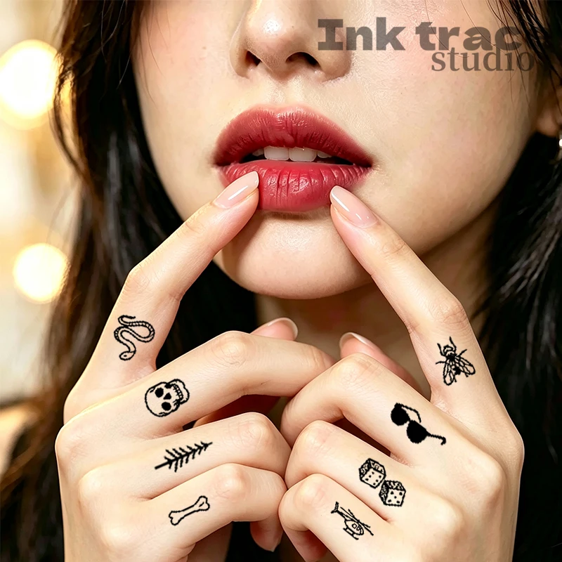 Herbal Juice Semi-Permanent Tattoo Stickers Waterproof Flower Arm Wood Pattern Men Long-lasting Decals Women Animal Cartoon Pers