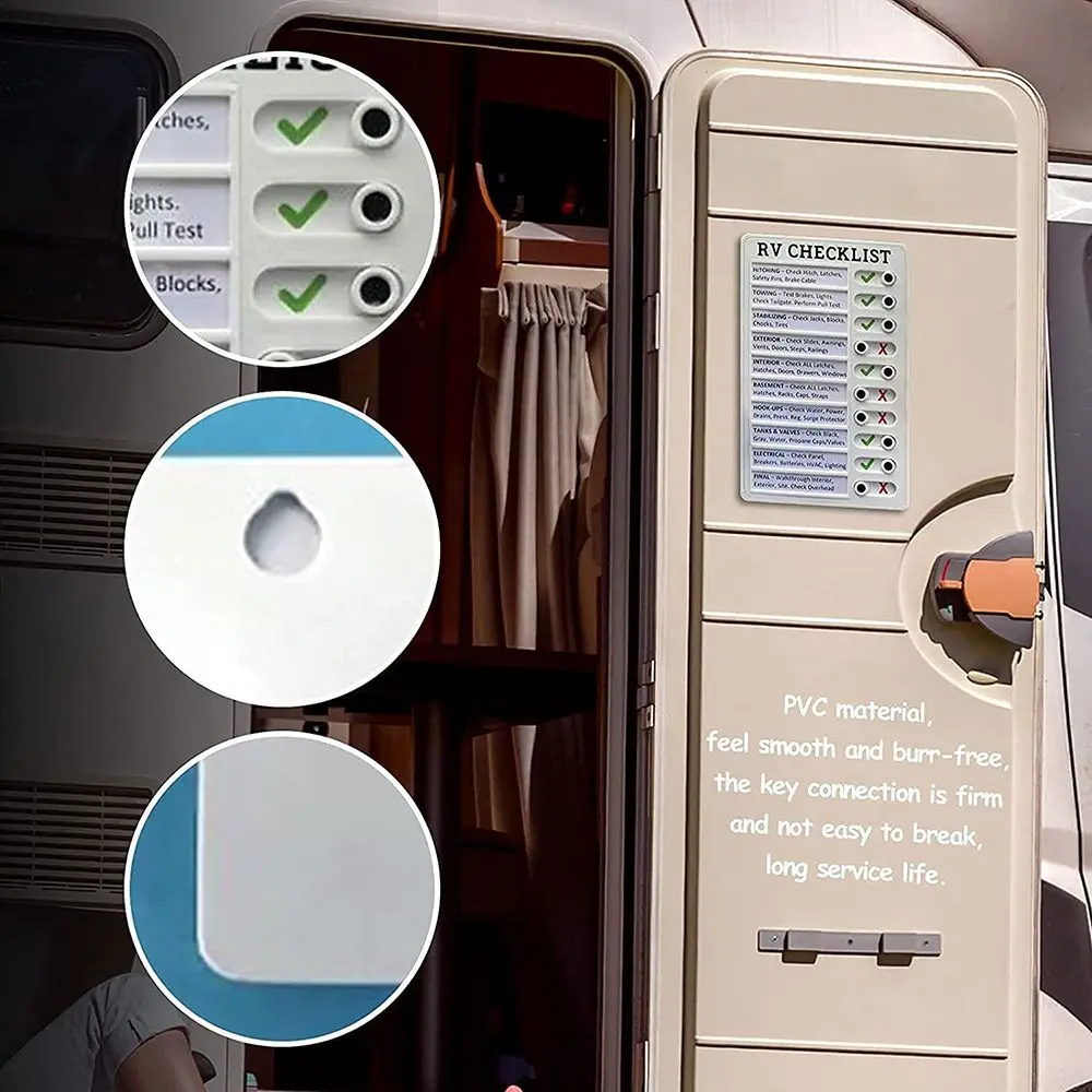 معلقة على الحائط RV CHECKLISR أعمالي محمولة تذكير الوقت لوحة ملاحظات منزلية لوحات مذكرة للتخطيط #3