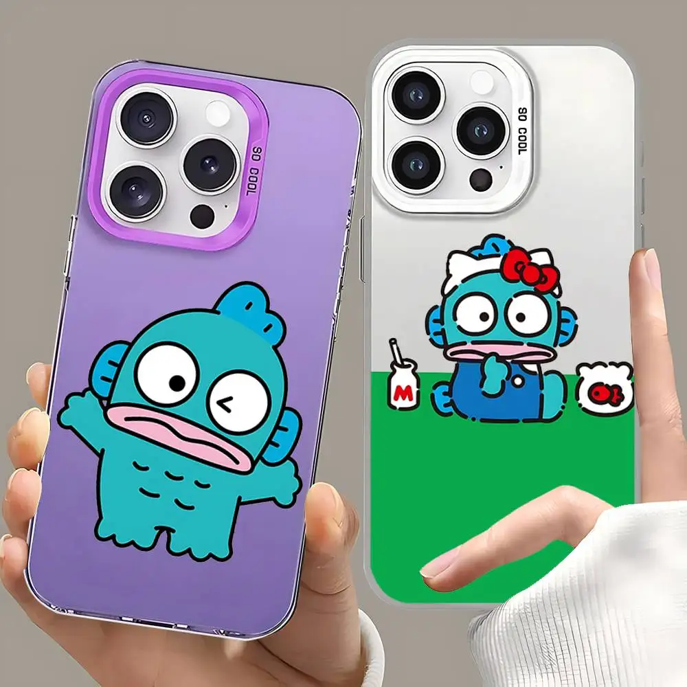 

Cute H-hangyodon Phone Case For IPhone 16 15 14 13 12 11 Pro Max Plus Color Shockproof Back Silver Cover