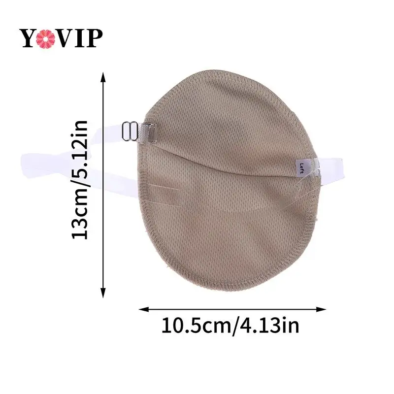 1 Pair Underarm Sweat Shield Pad Reusable Washable Armpit Sweat Absorbing Guards Shoulder Strap Skin Color Invisible Washable