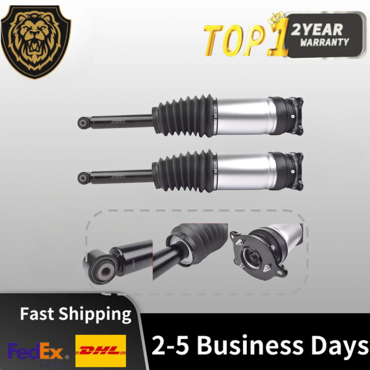 

Pair Rear Air Suspension Struts Fit Tesla Model S 60 70 85 90D RWD AWD 2016-2021