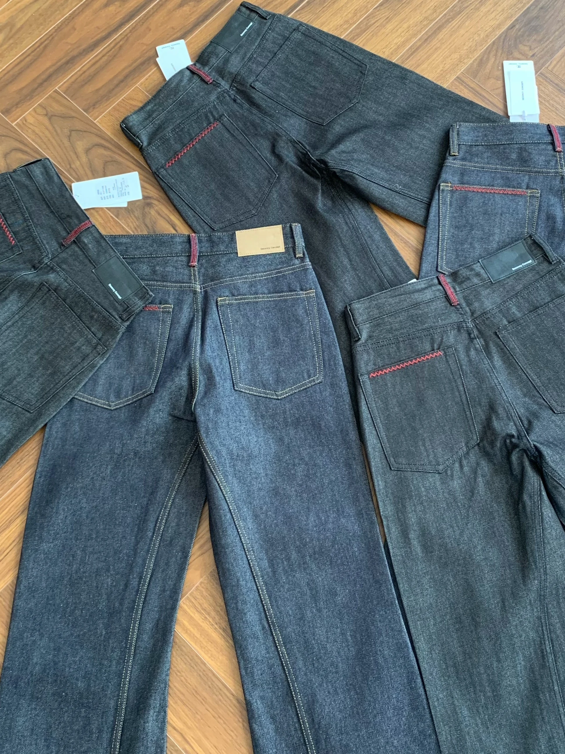 Cleanfit American Stitched Straight Leg Original Jeans Men's Pants Durable Stretchy Versatile mid Waist Zipper Closure Denim