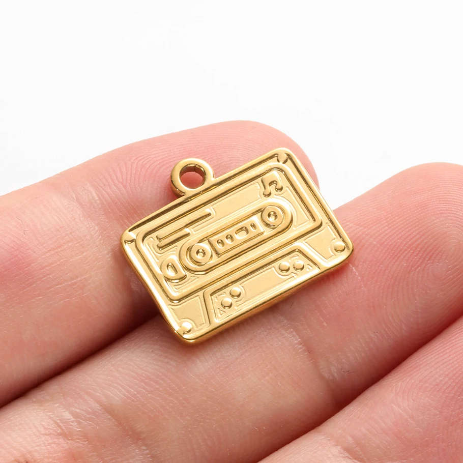 5 Stück Glücksbringer-Anhänger aus Edelstahl mit Mädchen, Stern und Schleife für die Schmuckherstellung, niedliche Anhänger für Halsketten und Armbänder – Detail 16