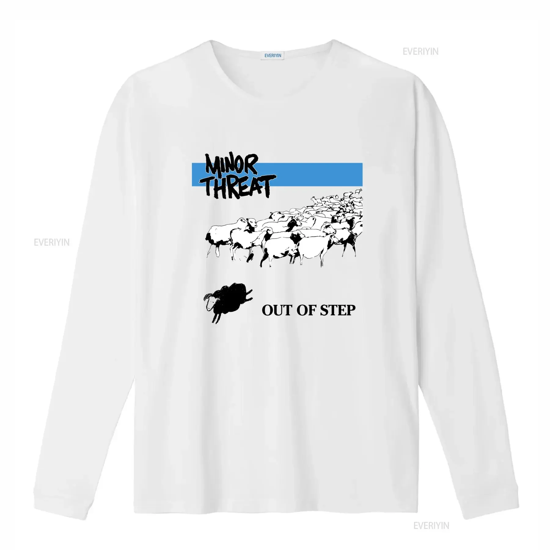 Vintage Minor Threat Cover Album No Limit American Hardcore Punk Band Out Of Step White Large T Shirt Music Tour Concert Size M