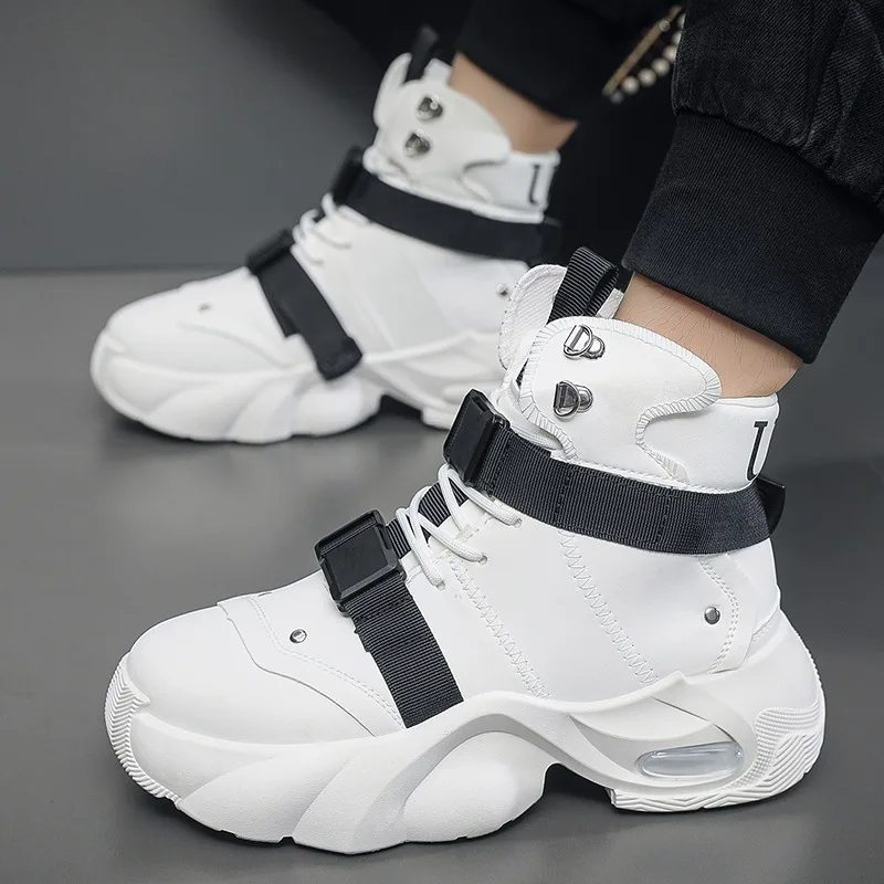 

Мужская обувь, роскошные повседневные кроссовки для мужчин, удобные мужские ботинки на платформе, увеличивающие рост, дышащие высокие мужские кроссовки