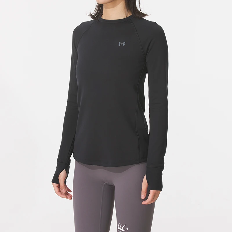 

Женская повседневная спортивная футболка Under Armour Base Crew 3.0 с длинными рукавами и круглым вырезом, модная, повседневная, 1343320-001