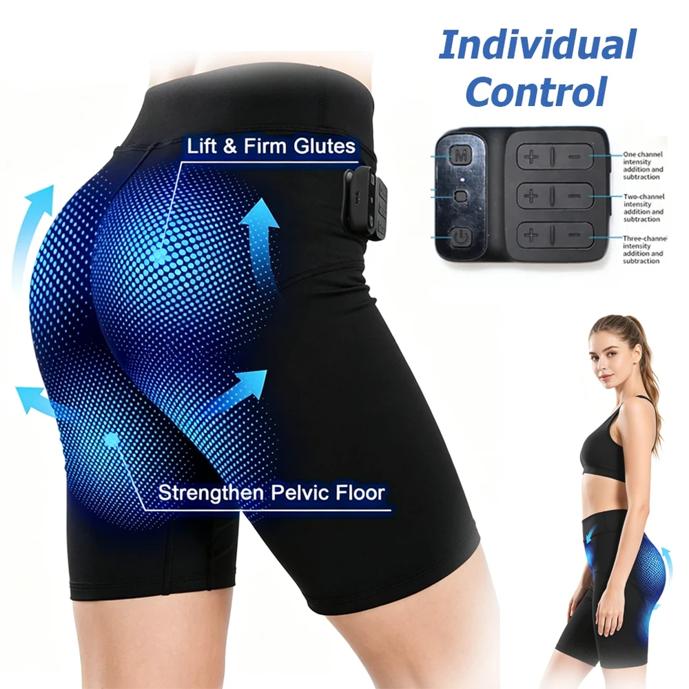 ems-muscle-stimulation-massager-shorts-wireless-3-zone-microcurrent-pulse-yoga-training-pants-abdomen-glute-pelvic-floor-muscle