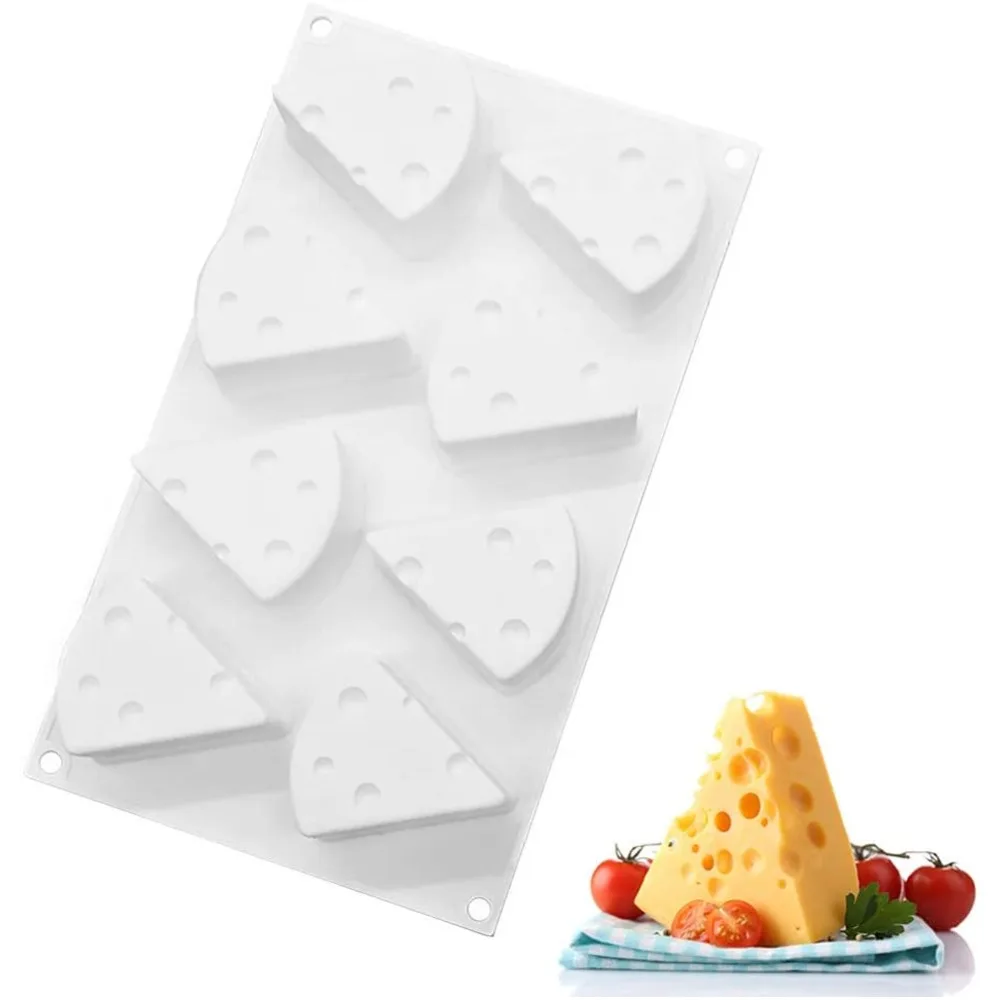 Premium Non-Stick Cheese Cake Mold Flexible Silicone 8 Cavity Silicone Baking Mold Oven Safe Dessert Mold DIY Baking