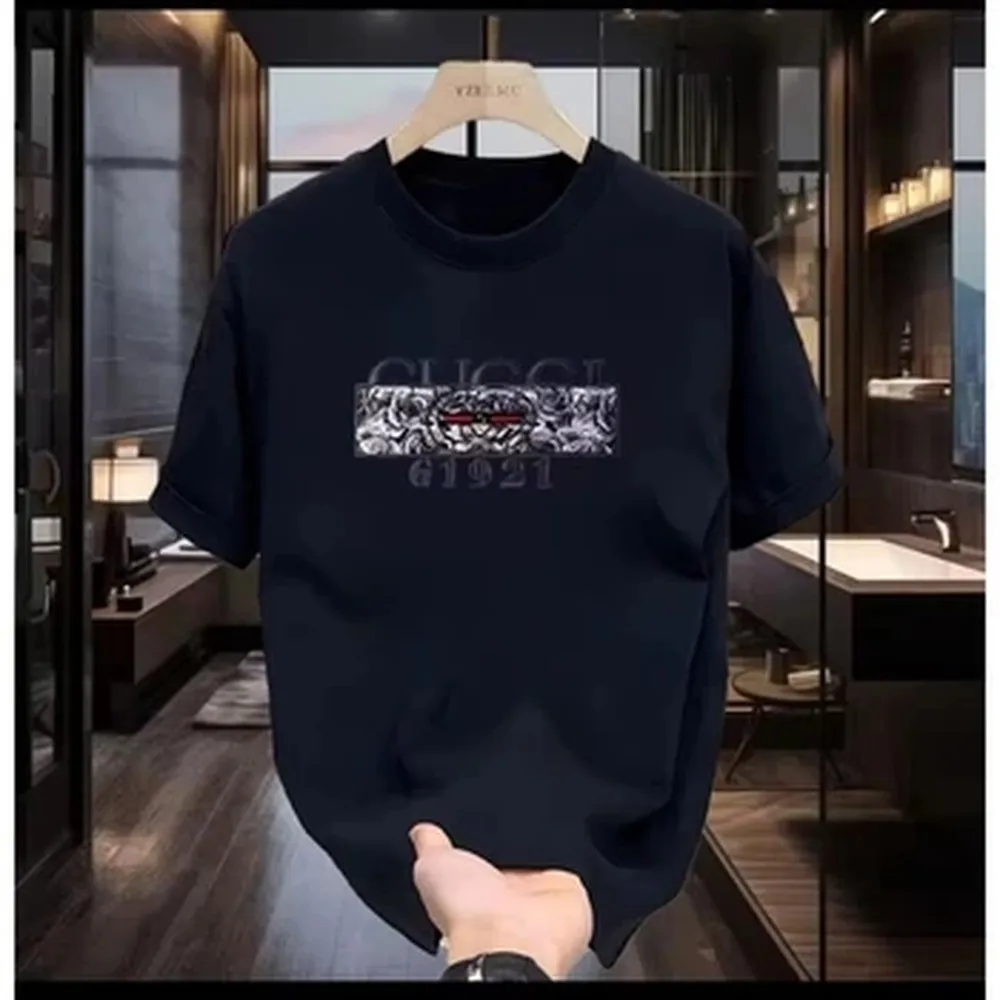 2026 New Summer Trendy Round Neck Short Sleeve T-shirt with High Quality Printed Short Sleeve Versatile Style