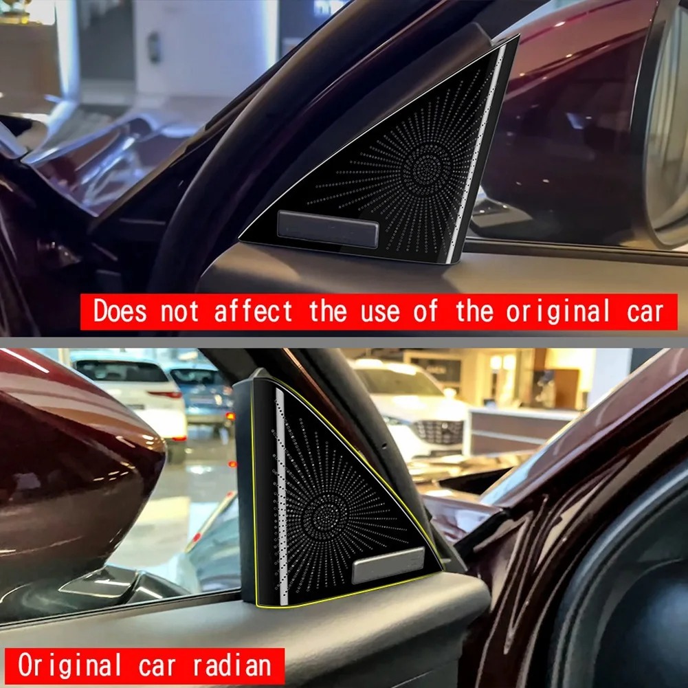 Super Sale Car A Pillar Sound Audio Speaker Cover Door Loudspeaker Molding Trim for Mazda CX-80 CX80 Accessories 2024 Silver