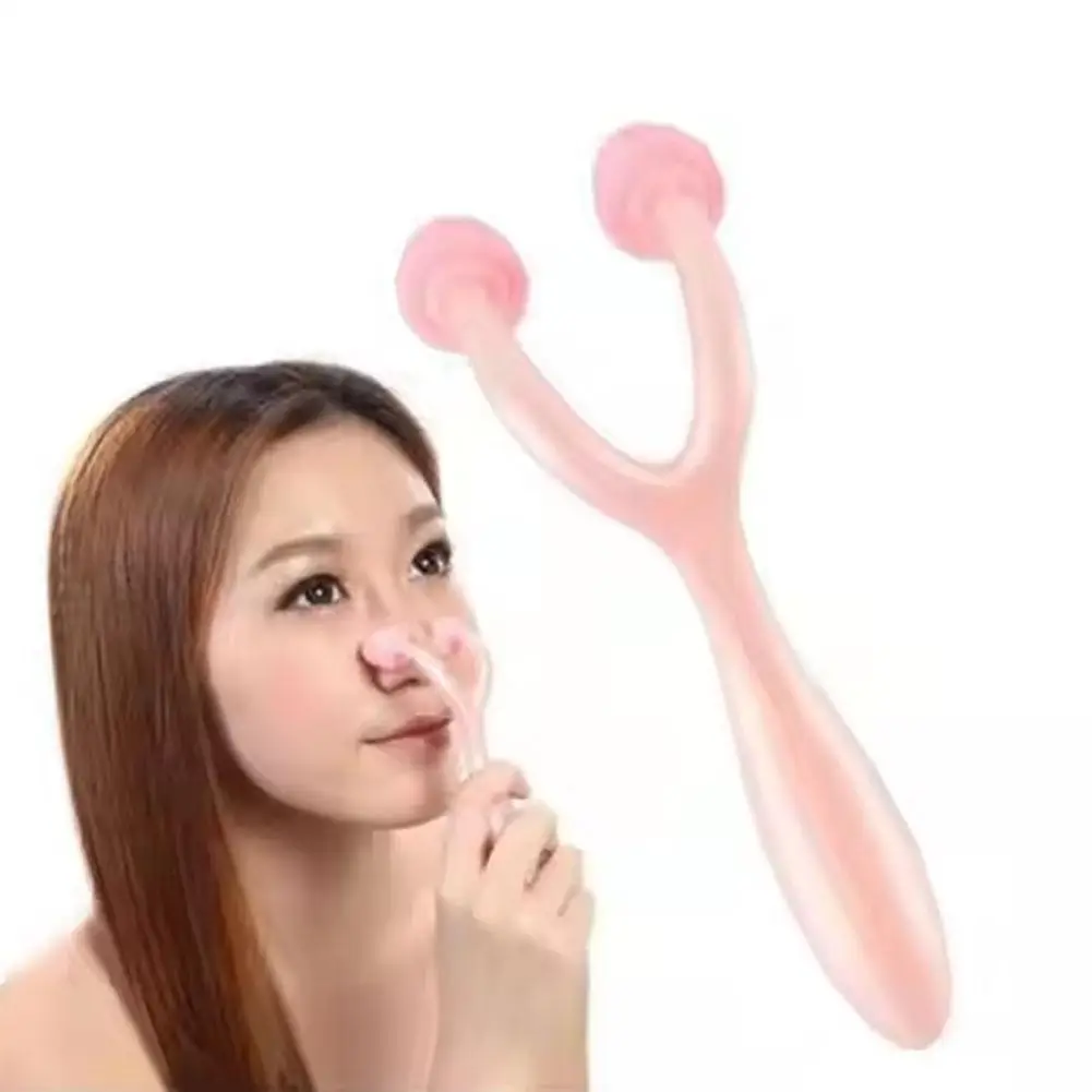 Nose Shaper Lifter คลิปขูดผิวขอบเรียบกระชับแบบพกพา Shaper นวด Roller Nose Shaping จมูกคลิปจมูก Q8A9