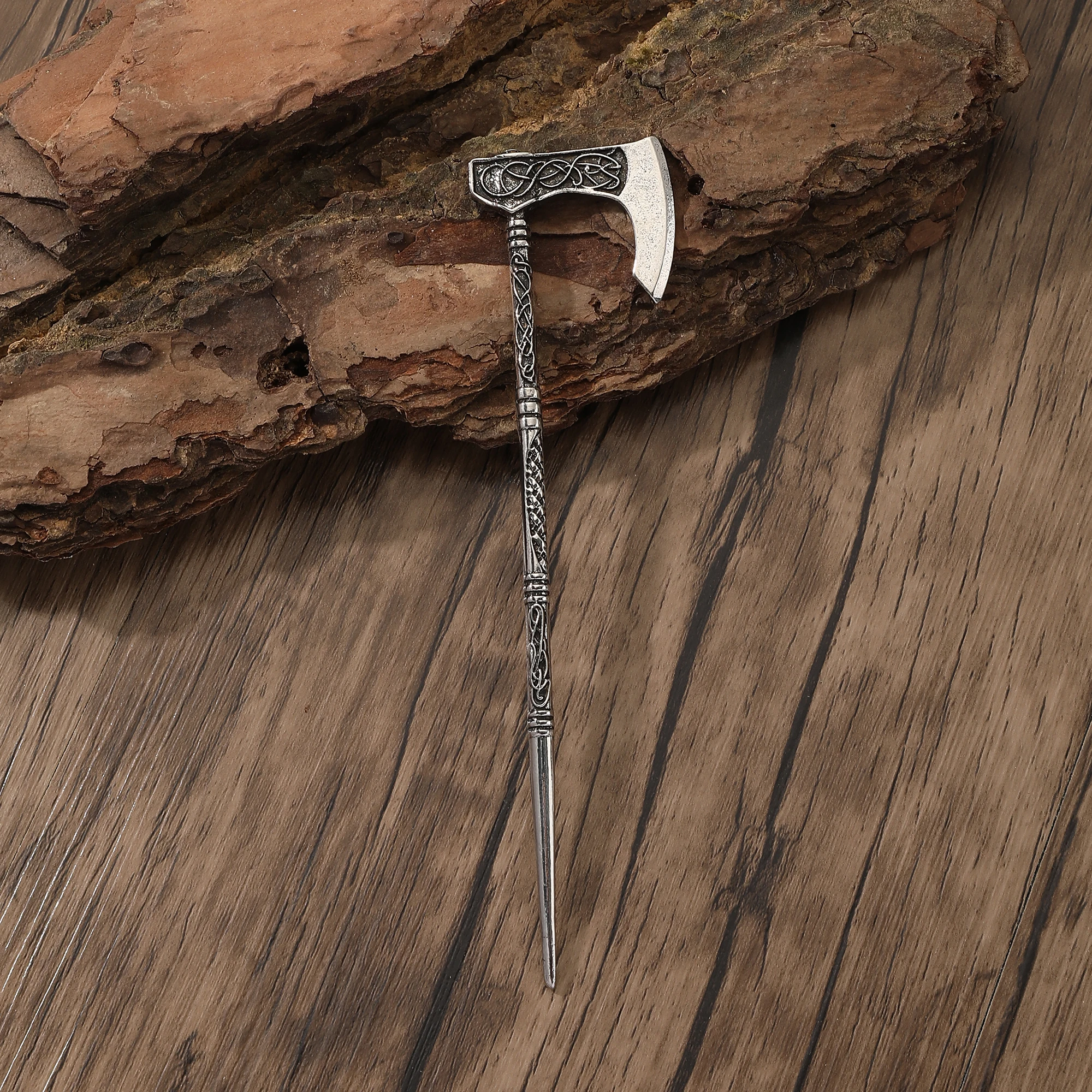 Viking retro nó celta tomahawk vara de cabelo hairpin personalidade dominadora na moda acessórios para o cabelo estilo norueguês acessórios de festa dia dos namorados presente de aniversário do dia das mães