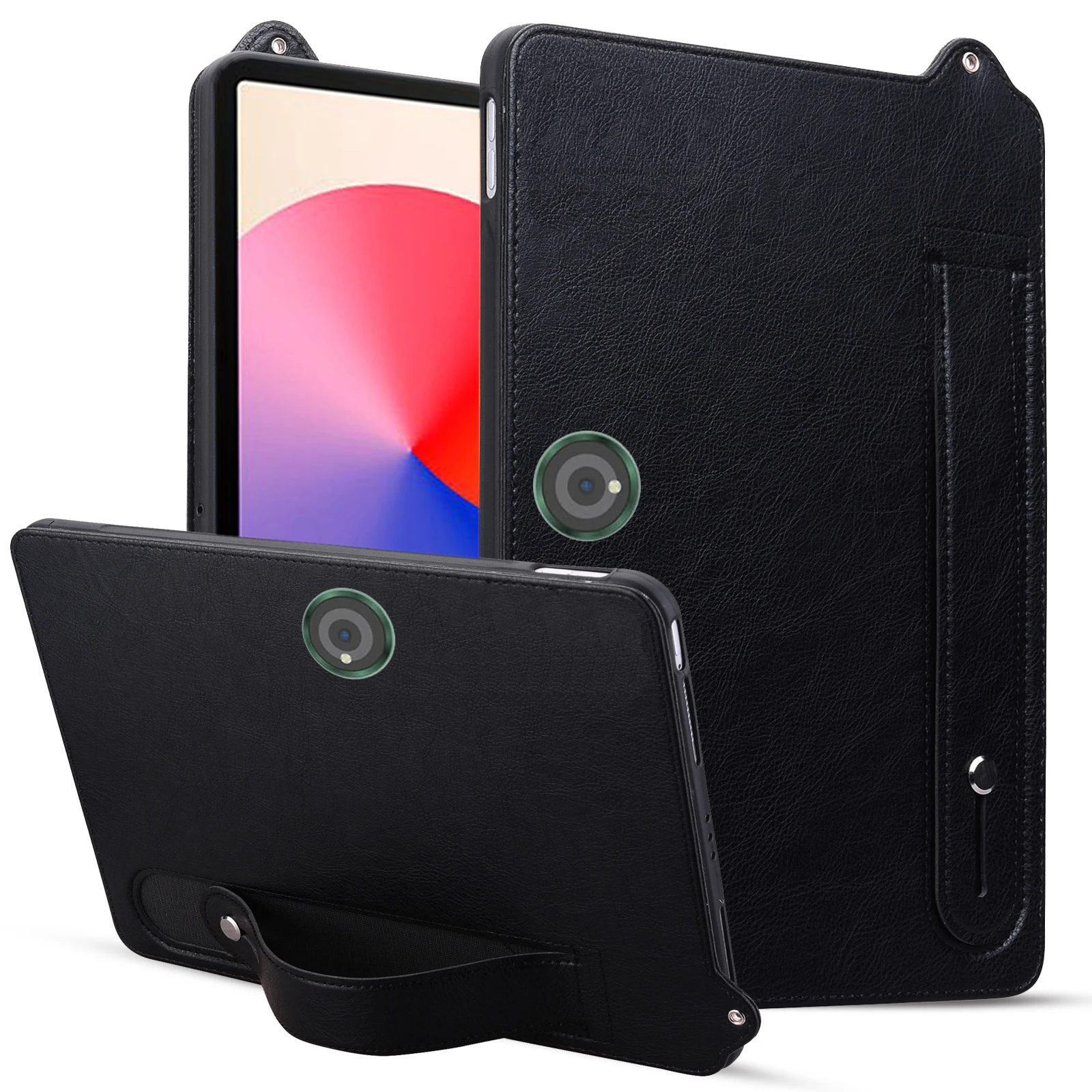 Funda protectora trasera de TPU + cuero para ordenador OnePlus Pad, funda protectora para tableta con soporte para correa de muñeca a prueba de golpes de 11,61 pulgadas