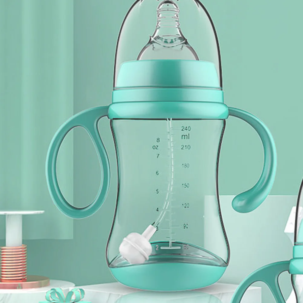 

Silicone PP Wide Mouth Baby Bottle 360 Design Nonslip Handle Travel Feeding Bottle Baby Supplies Infant Feeder