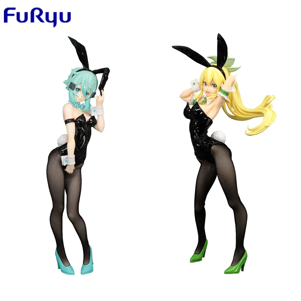 

In Stock Original Furyu Bicute Bunnies Sword Art Online Sinon Leafa Kawaii Bunnies Girl Anime Figures Home Decoration Model Toys