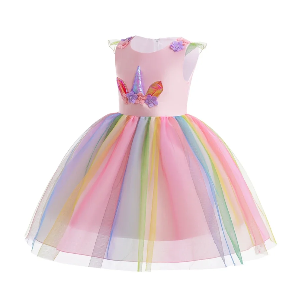 Abito unicorno per bambina neonate abiti da compleanno principessa per costumi da festa abbigliamento per bambini