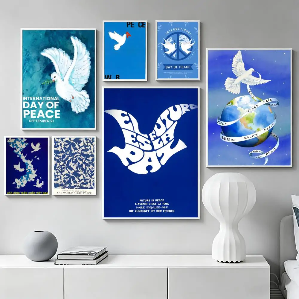 Art D-Dove of Peace Poster Premium Art Wall Decor, Simple Ornament for Living and Leisure Areas