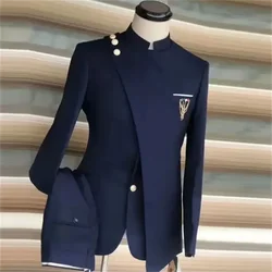 Abito da sposa per uomo Set blazer eleganti formale 2 pezzi giacche complete pantaloni cappotti da lavoro classici Traje Formal Para Hombre