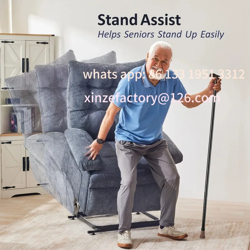 Customizable Redlife Power Lift Reliner Chair for Elderly Ergonomic Reliner Sofa w/ 3 Motor Power Adjustable Position for Living