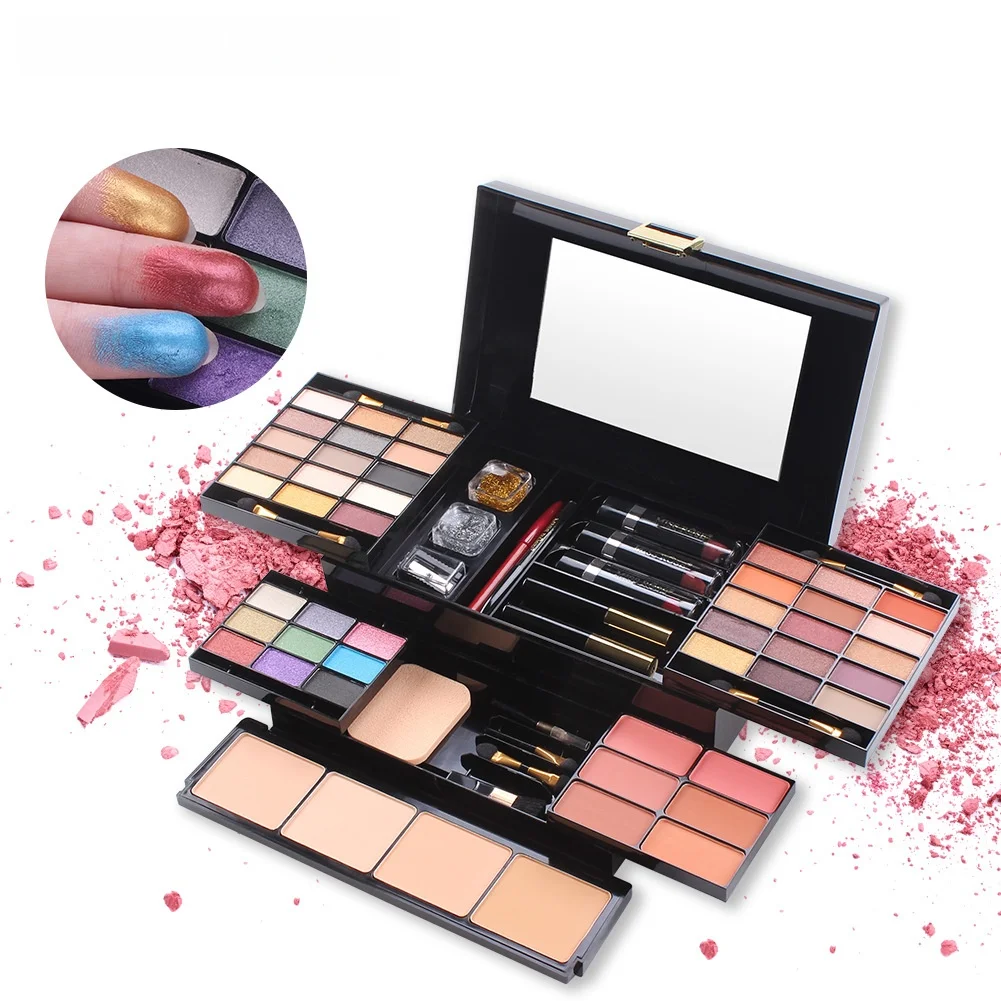 56Pcs Makeup Starter Kit Professional Makeup Set With Makeup Case Holiday Beauty Gift Set Starter Cosmetics Full Kits For Women