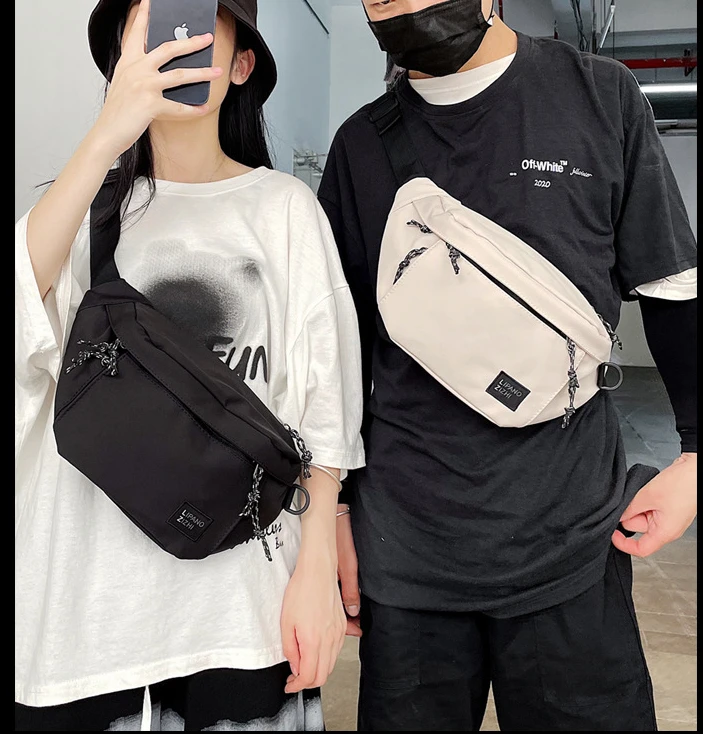 2025 New Outdoor Running Sports Versatile Canvas Chest Bag for Men, Trendy Brand Crossbody Bag for Couples, Unisex Casual Bag
