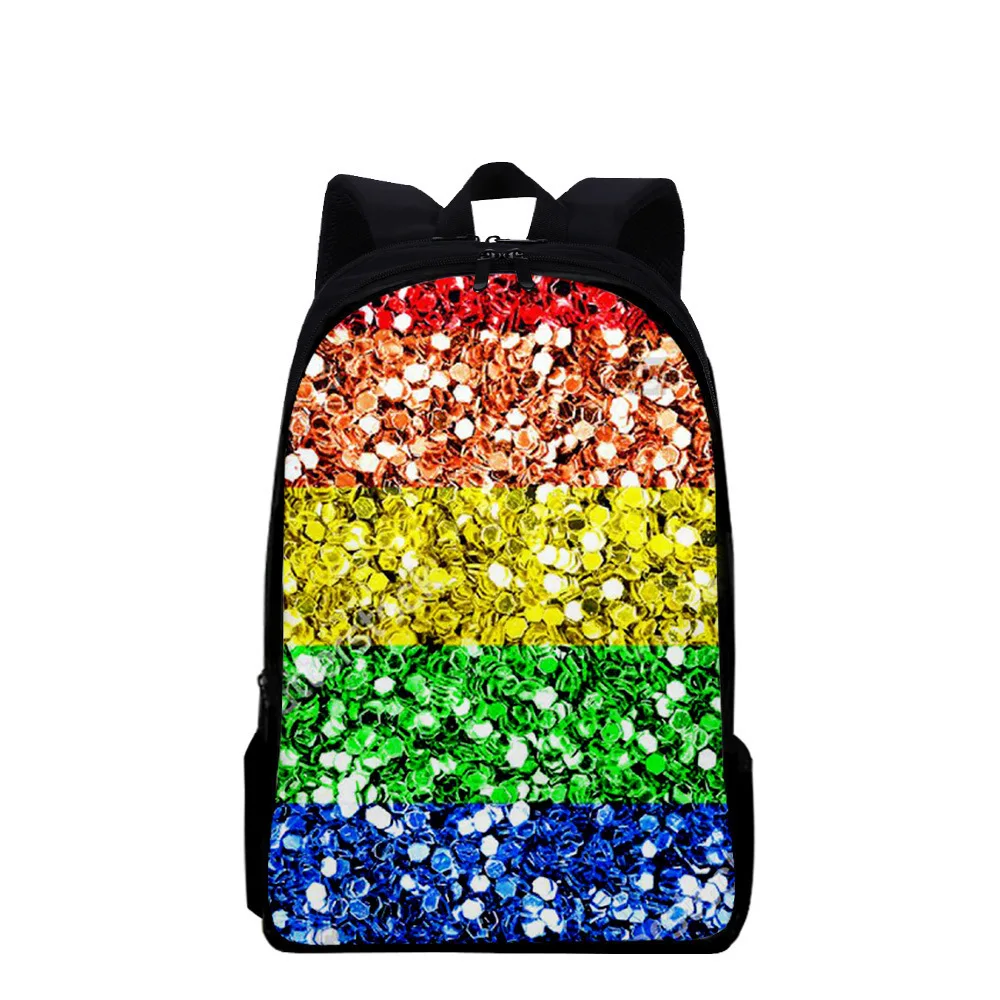 Hip Hop Popular Colourful LGBT Notebook Backpacks pupil School Bags 3D Print Oxford Waterproof Boys/Girls Laptop Backpacks