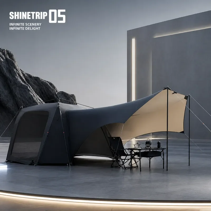 for Shanqu Outdoor 05 Series Automatic Dome Canopy Waterproof Sunscreen Oversized Camping Tent with Zipper Fence and 3D Floor