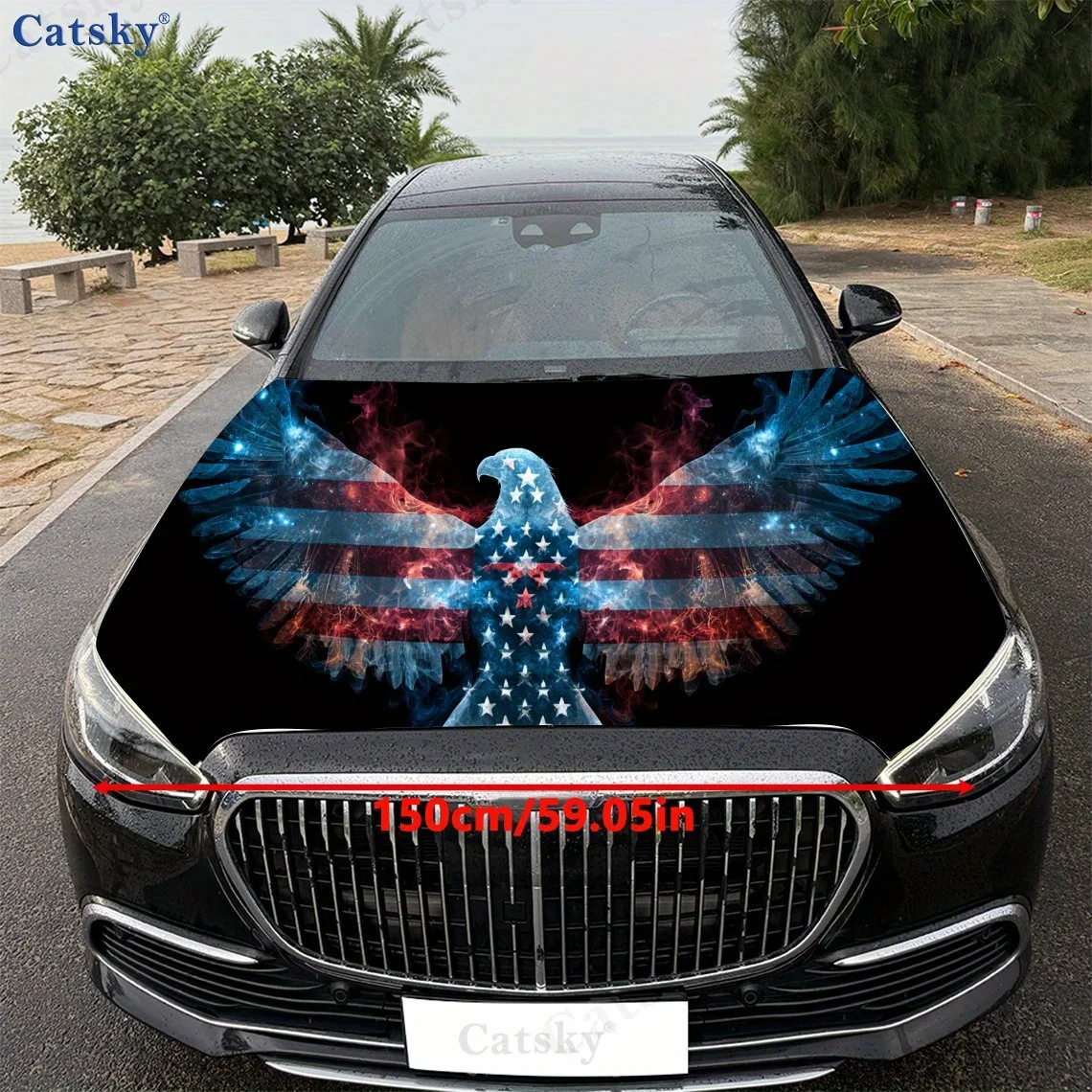 Gorgeous eagle print,car hood stickers,PVC waterproof Self adhesive car hood sticker,car hood decoration protection stickers,Aut