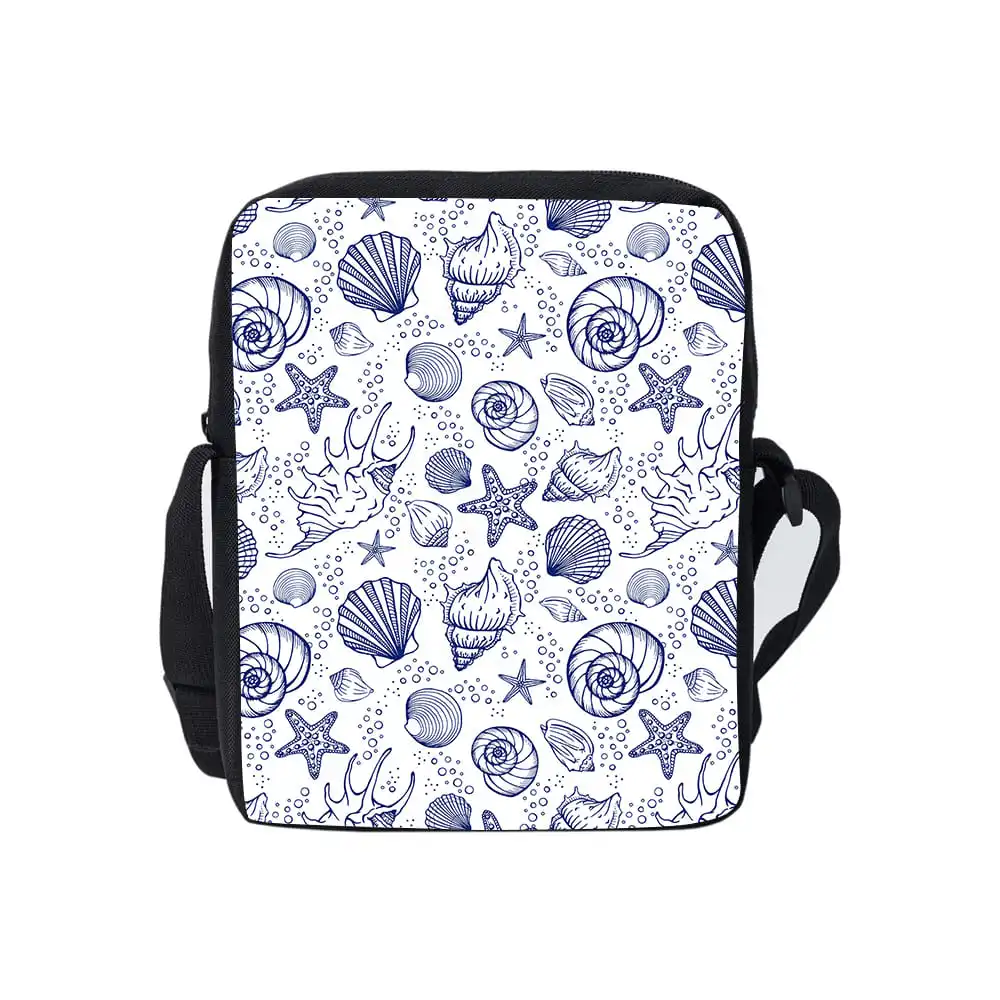 

Shell Conch Daily Single Sided Messenger Bag For Boy/Girls Children Best Gifts 3D Cartoon Casual Teenage Crossbody Bag