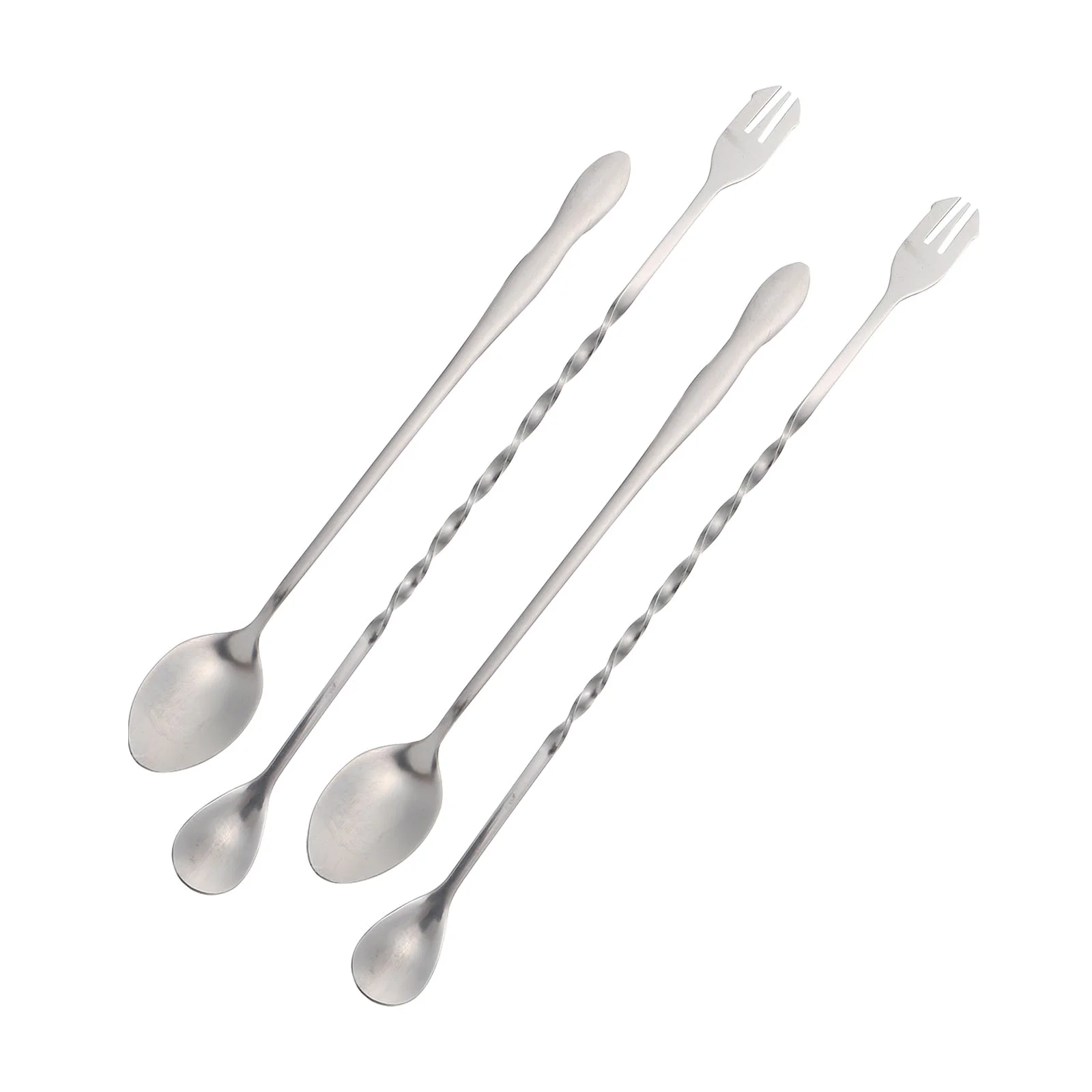 

Cocktail Spoon Bar Accessory Multi-function Mixing Supply Stainless Stirring Stirrer Multiuse